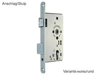 Zimmertür-Einsteckschloss PZW 20/ 55/72/8 mm DIN links silber abgerundet Klasse 3 Zinkdruckguss SSF