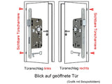 Glastür-Einsteckschloss 0007 PZW 20/30/72/8 mm DIN silber käntig BKS
